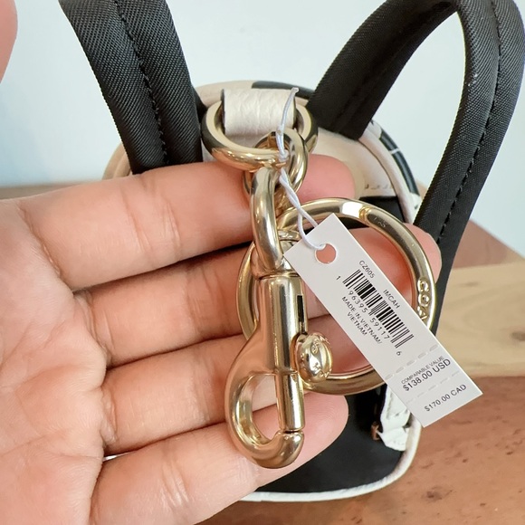 NWT Coach Mini‎ Court Backpack Bag Charm With Floral Print - Picture 4 of 5